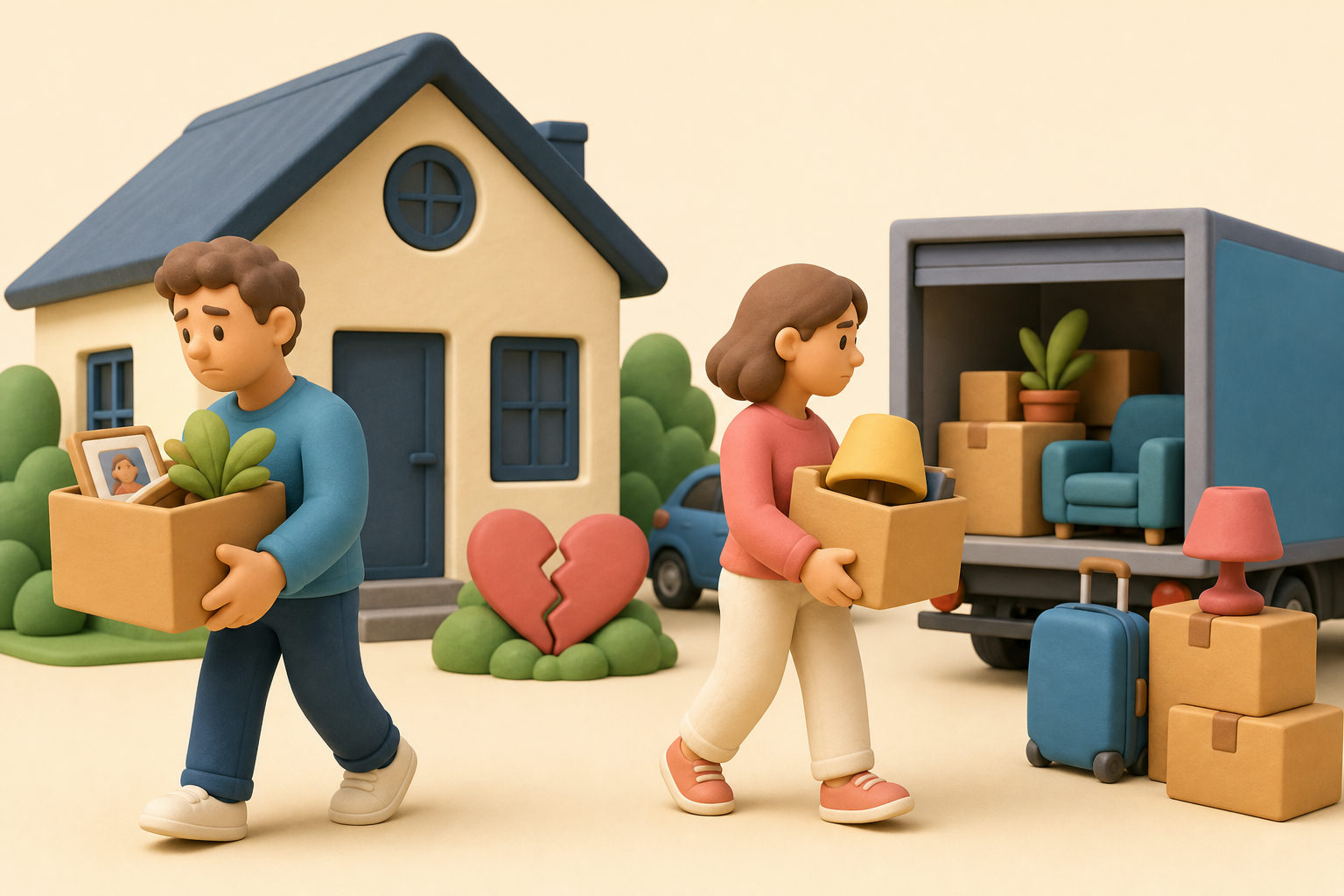 Huis verkopen na scheiding: illustratie bij artikel over wat er gebeurt met jouw overwaarde als je vertrekt